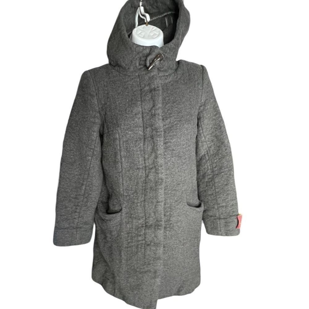 Babaton Womens Wool and Cashmere Blend Hooded Coat Jacket Gray Silver Size Small